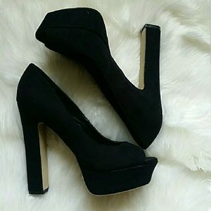 Shoe cult Nasty Gal peep-toe 6" heels